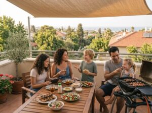 משפחה מאושרת בזכות תקשורת חיובית בבית