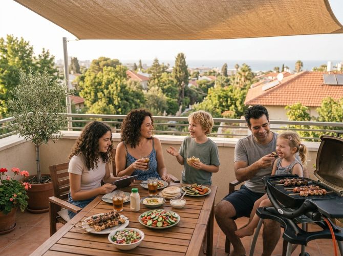 משפחה מאושרת בזכות תקשורת חיובית בבית